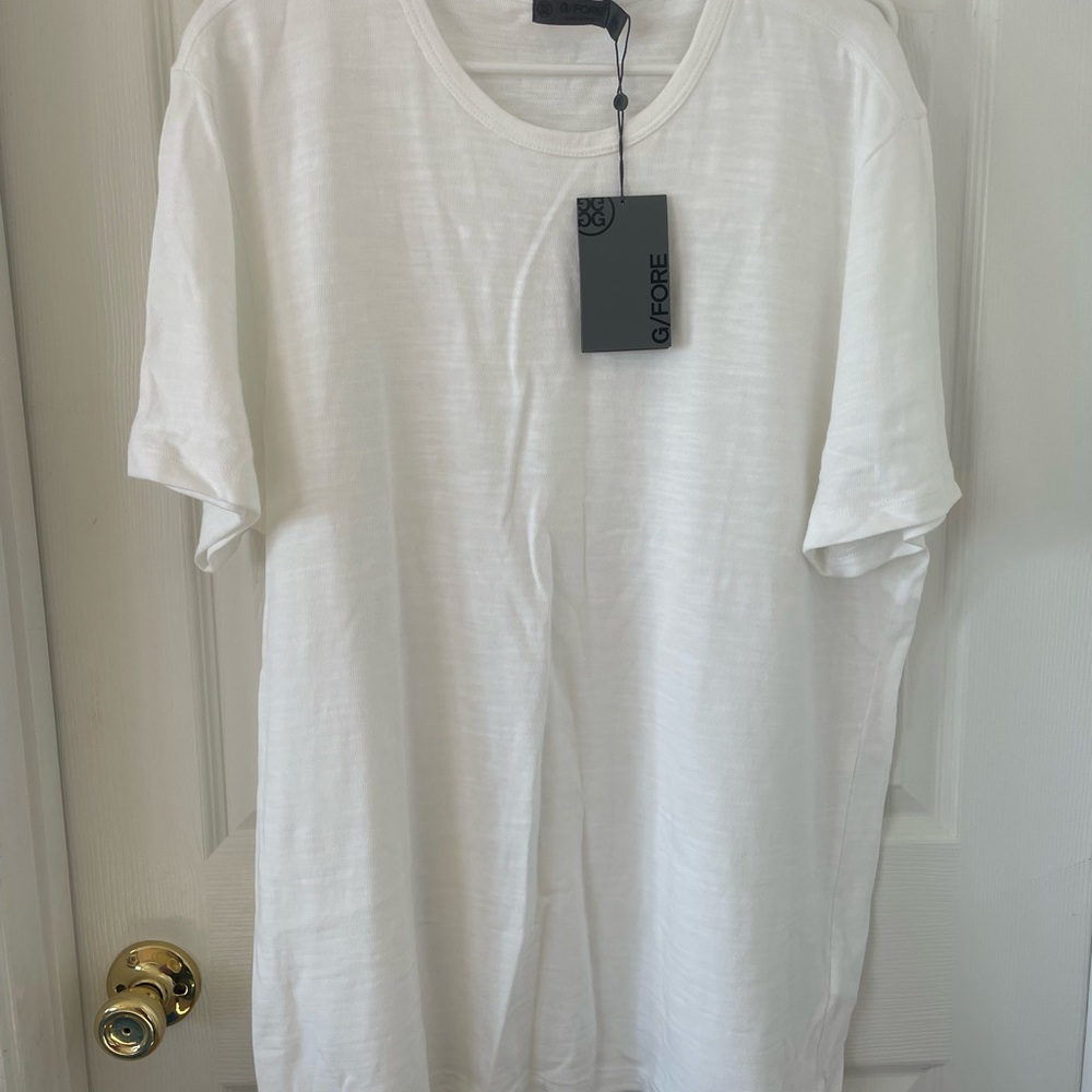 G/FORE White Crewneck Short Sleeve Tee